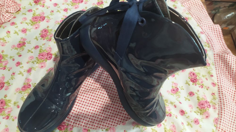 Camper N36-дамски боти, тъмносин лак