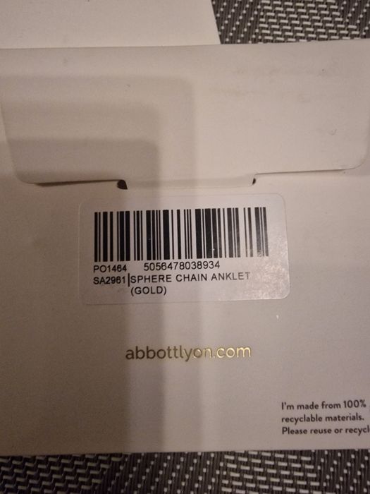 Верижка за Глезена с златно покритие