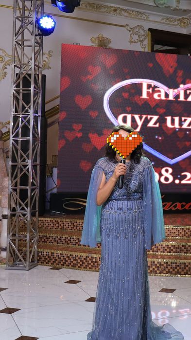 Вечернее платье 46 размер, в стразах