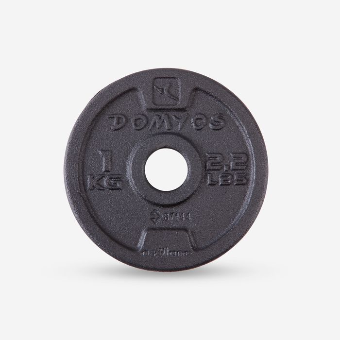 Set gantere și bare Bodybuilding 93 kg cu - produs resigilat Decathlon