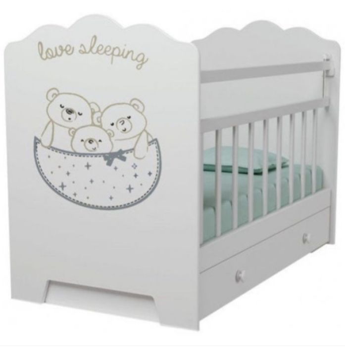 Манеж-кровать, поперечный маятниковый механизм для детей от 0до 3х лет