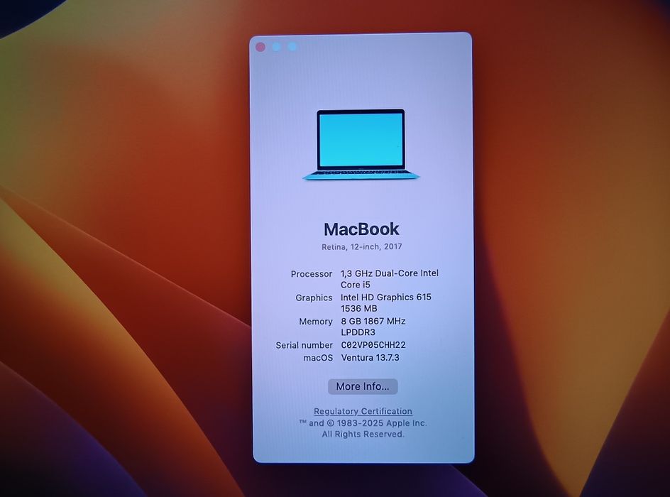 Macbook 12" 2017 A1534