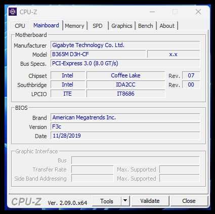 Дъно Gigabyte B365M D3H + Intel® Core i7-8700 + 16gb ddr4+250gb ssd