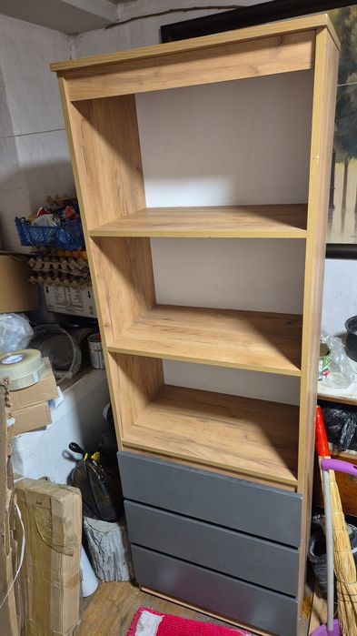 Стеллажв цвете графит,дуб сонома