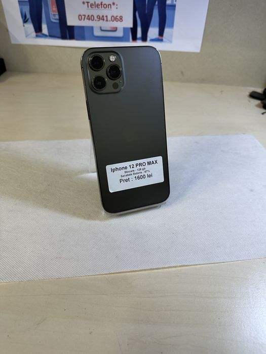 Iphone 12 pro max / 128 gb / garantie / folie sticla cadou