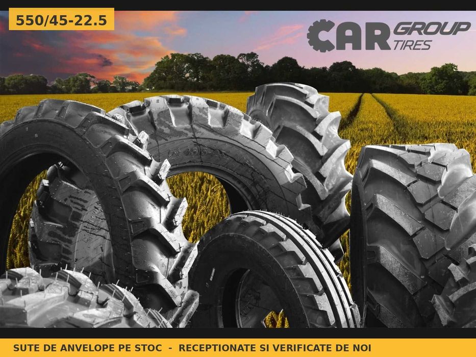 Anvelope Cauciucuri 550/45-22.5 550/45 22.5 550 45 22.5 550/45R22.5 5504522 Bandenmarkt Remorca Implement Flotatie SH Second Hand OFERTA Pret Bun