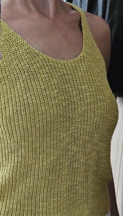 Mango S-размер топ памук-лен