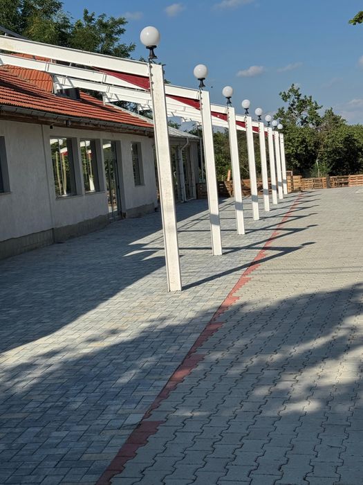 Pergole , spatii depozitare , statie itp 12m latime x20 lungime din pr