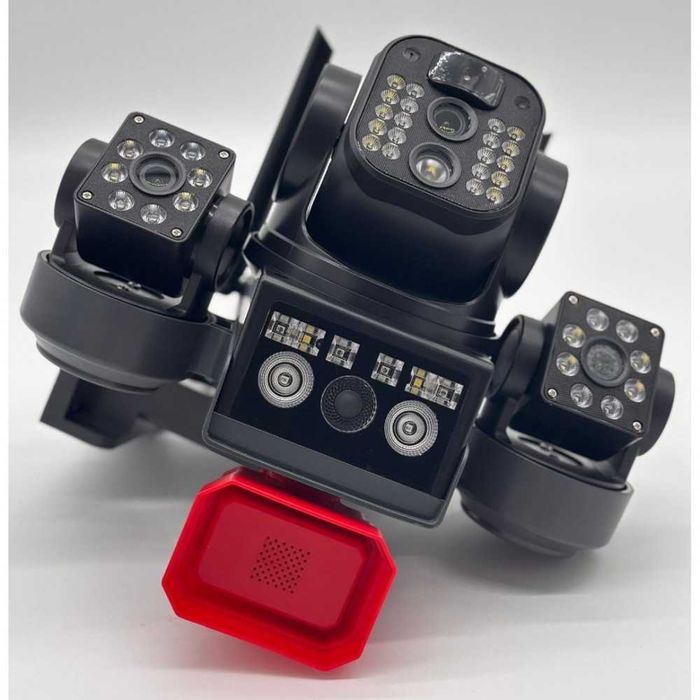 Соларна камера охранителна SUNVISION 16MP 3 обектива аларма Wi-Fi