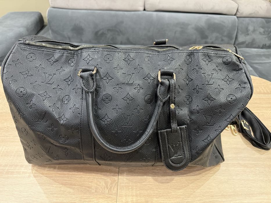 Кожен сак в черен цвят