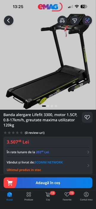 Vand banda de alergat lifefit 3300