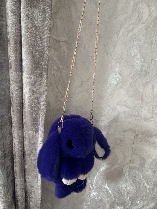 сумка зайчик синий