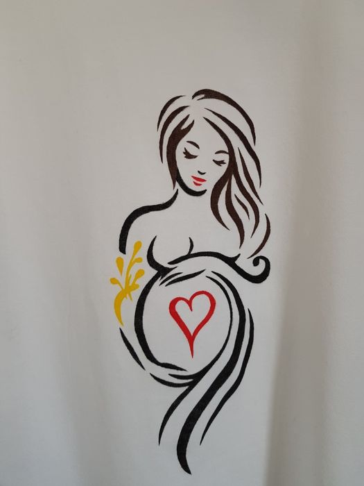 Tricou pictat pe comandă (maternitate/familie/gravidute)