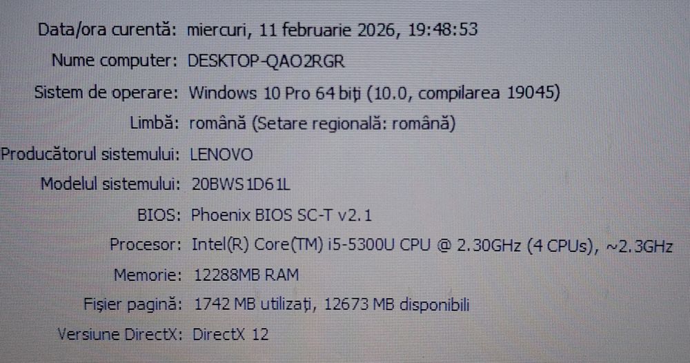 Laptop Thinkpad T450s 14"  i5 5300u 12gb ram 256gb ssd SIM 4G