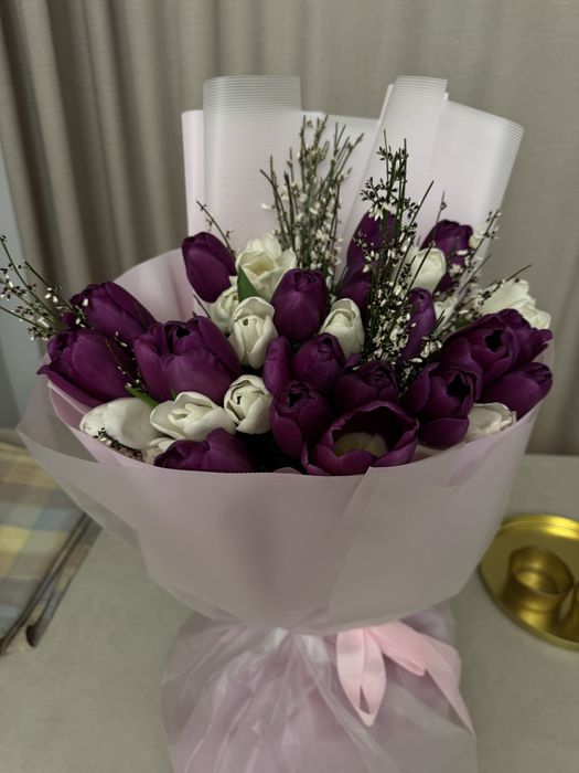 Букет тюльпанов, свежий