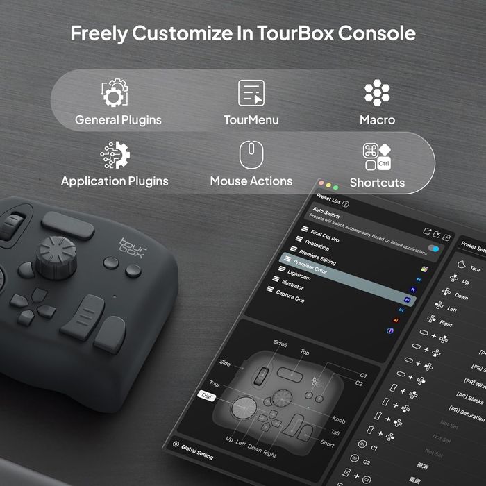 TourBox NEO: Универсален Контролер за Обработка на Снимки и Видео