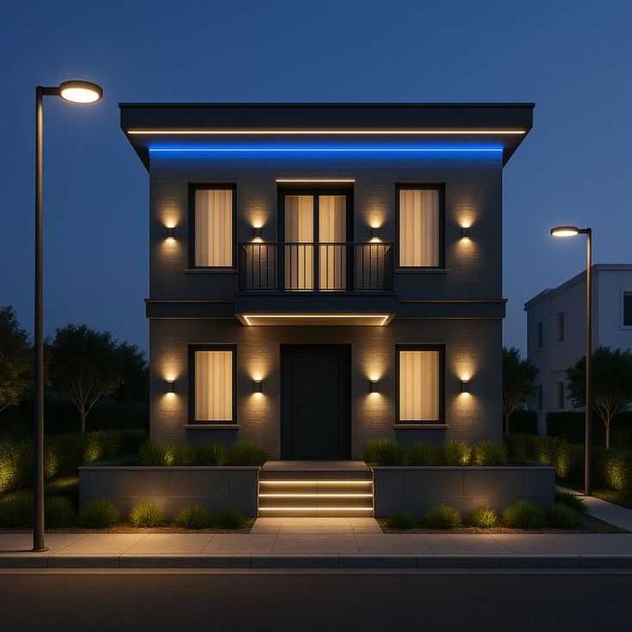 Монтаж фасадного освещения под ключ | LightConnect