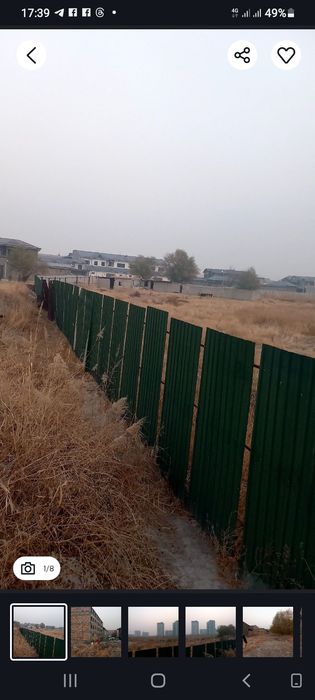 Сергели Янгихаётский район  земля у трассы 5 сот и 17 соток