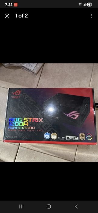Sursa modulara ASUS ROG Strix 1200W Gold Aura Edition pentru piese sau reparat