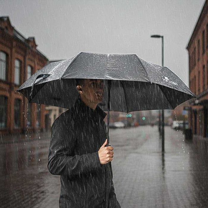 Сгъваем автоматичен чадър 110 см Malatec – ветроустойчив