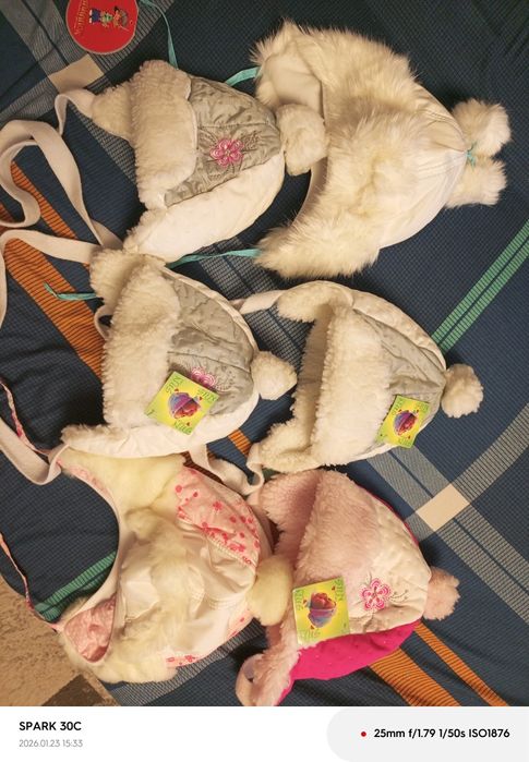 Новые шапочки до год-полтора