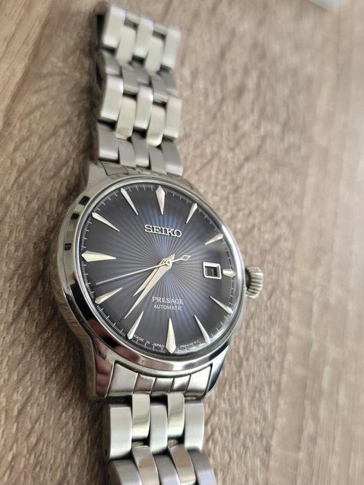 Мъжки часовник ​Seiko Presage Cocktail Time "Blue Moon" SRPB41J1 (Пълен комплект) – Като нов!