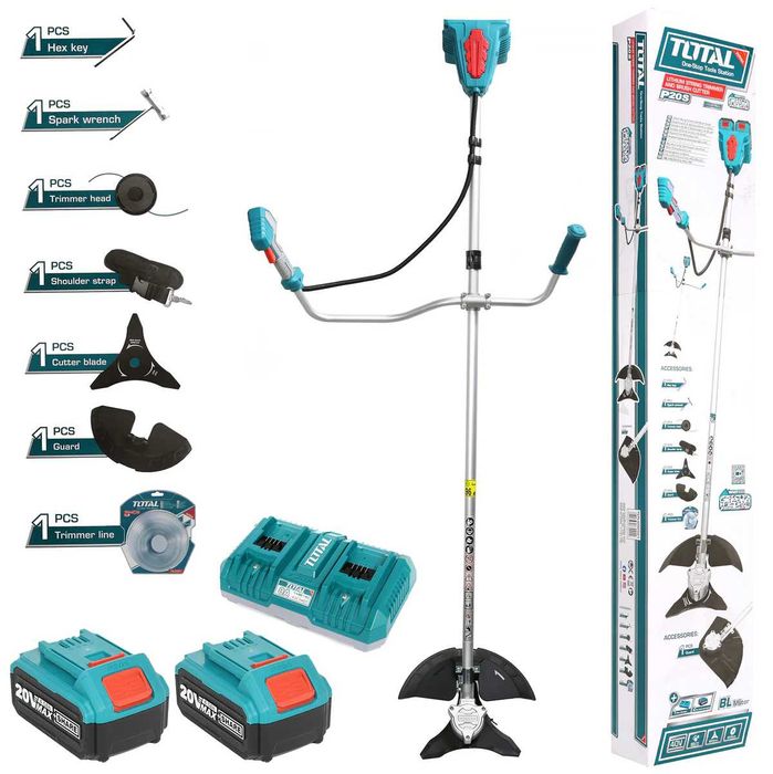 Motocoasă Total TSTLI202521 40V Brushless – 2 Acumulatori 4Ah + Încărcător Rapid Inclus