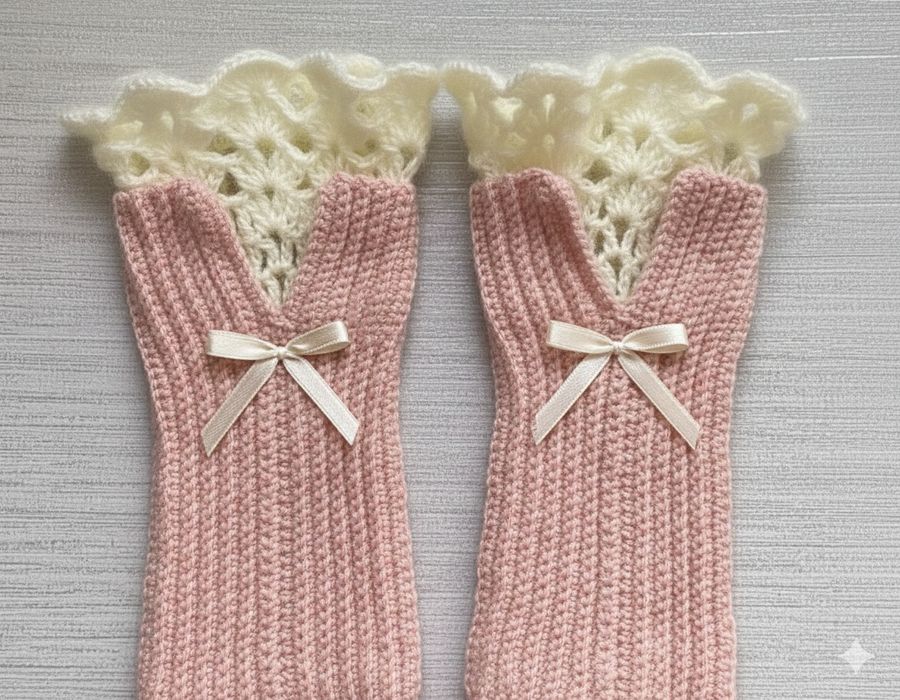 qizlar uchun virusli to'qilgan qo'lqop