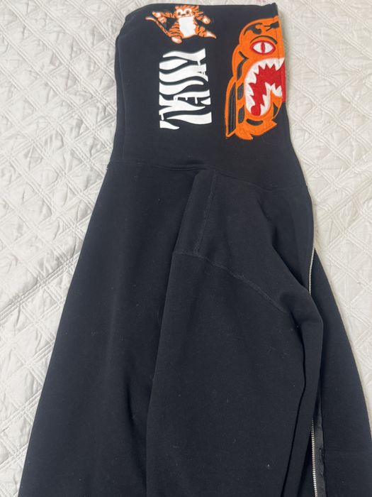 Bathing ape tiger camo zip