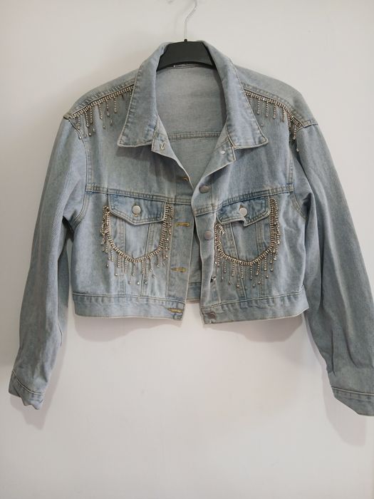 Geaca blugi fete marime M/L purtata o singura data