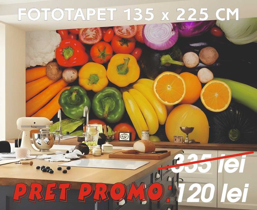 Lichidare de stoc - Tapet din autocolant LEGUME SI FRUCTE    120 lei