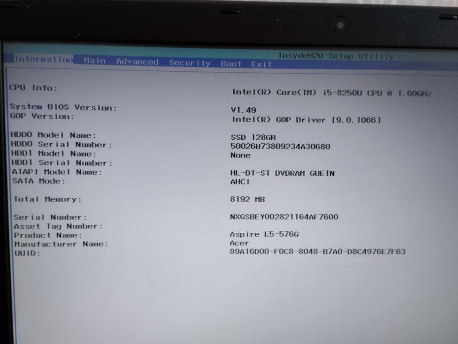 Ноутбук Acer Aspire E5-576G-50GL
