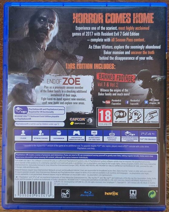 Resident Evil 7: Biohazard - Gold Edition (Ps4/Ps5)