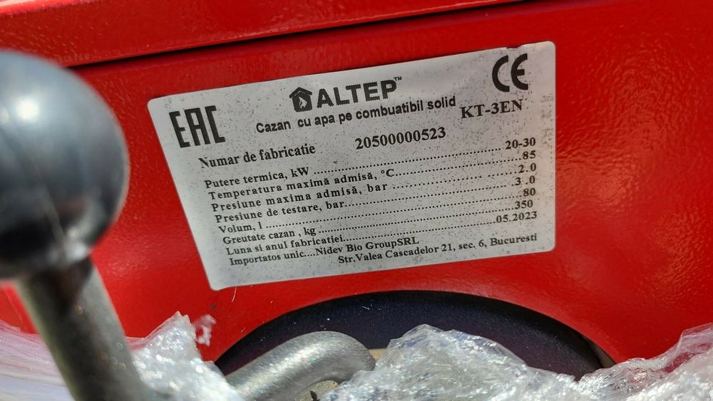 Vând centrală ALTEP KT-3EN, putere 20–30 kW, pe combustibil solid.