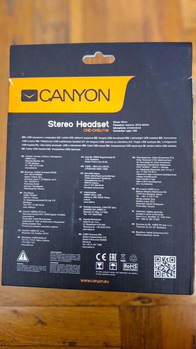 Слушалки Canyon CNE-CHSU1W