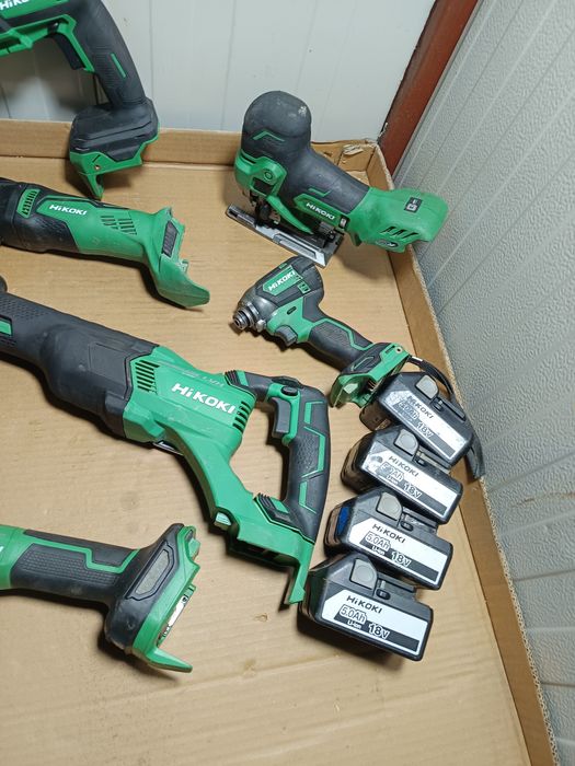 Set Hikoki 18v brushless rotopercutor flex impact Fierăstrău circular,sabie, pendular multifuncțional filetantă baterie încărcător