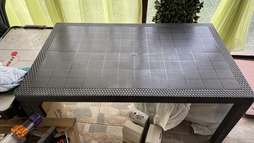 Masa ratan 94x160 si 8 scaune terasa