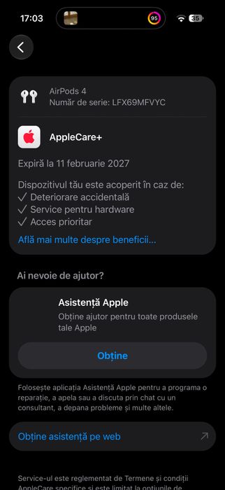 Air Pods 4 originale, cu noise cancelling si incarcare magsafe