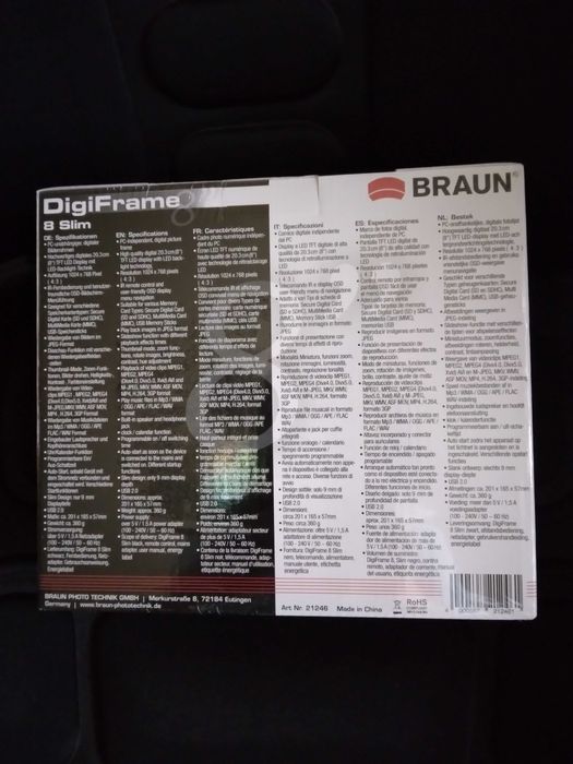 Rama foto digitala BRAUN DigiFrame Slim 8