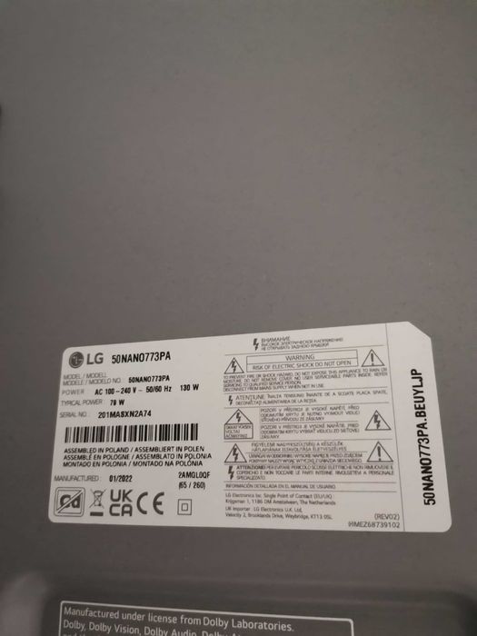 LG NanoCell 50" 4K Smart TV