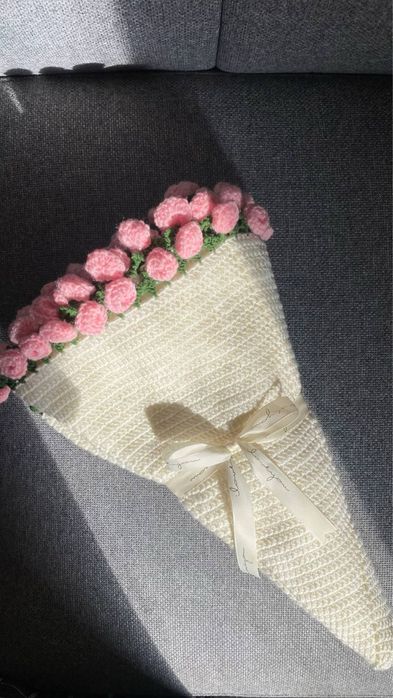 Роза плед, букет одеяло подарок цветы