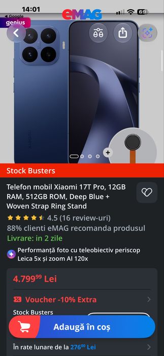 Xiaomi 17 T pro 512 gb sigilat !
