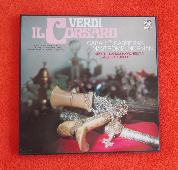 vinil Verdi Corsarul Montserrat Caballe,Carreras,Norman,Gardelli ‎1976