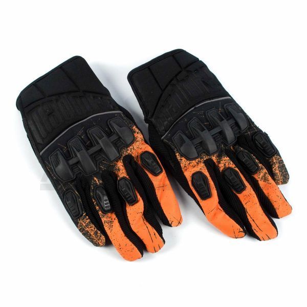 Ръкавици за мотоциклет MadBike/ORANGE със сензор който позволява да се