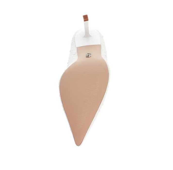 Steve Madden, Обувки с ток стилето и мъниста, Бял