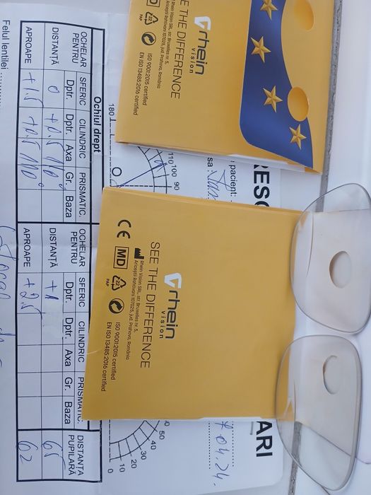 Lentile ochelari bifocali.