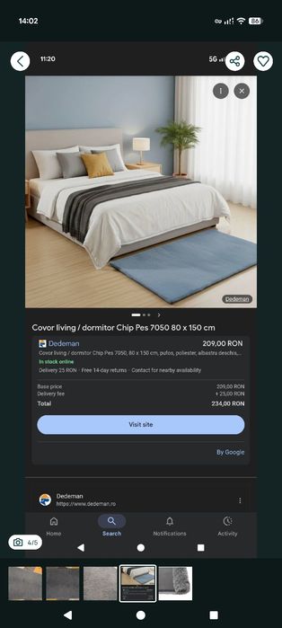 Covor living / dormitor Chip Pes 80 x 150