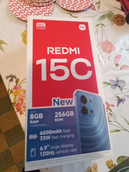 Redmi 15C ecran 6,9 inch, 256 GB , 8 GB RAM  , 120 hz display