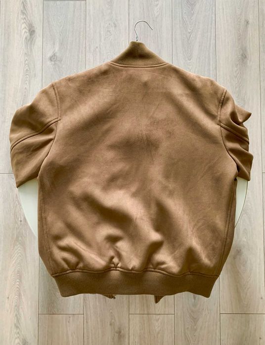 Geacă bărbați ZARA catifelată, M, maro camel, NOUĂ, Premium