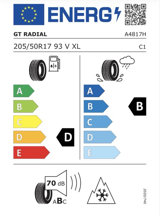Set anvelope iarna GT Radial 205/50/17 - an 2023 - 8mm